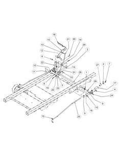 Brake Assembly Diagram and Parts List for M60-KW ROPS-53CH5D8X750-25HP-OHV Cub Cadet Lawn Tractor